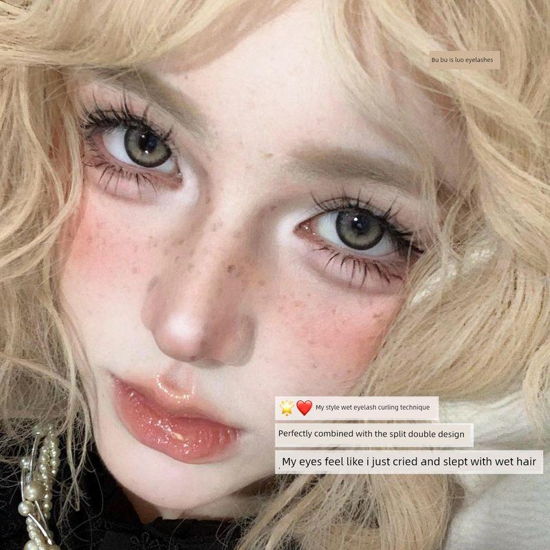 Asian Manga Wet Eyelashes! Sweet Velvet False Eyelashes, Natural and Realistic, Dynamic and Photogenic, Fireworks Split Wet Eyelashes