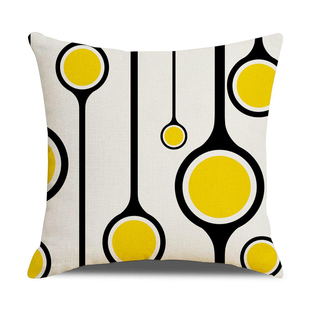 Modern Simple Nordic Ins Style Linen Pillow Case Sofa Pillow Case Home Supplies Contrast Color Pillow Case