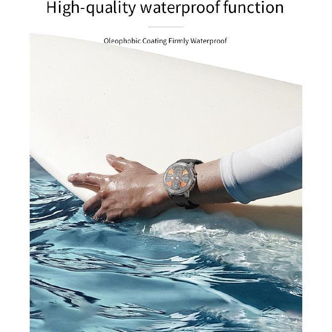 [3 Pack] Compatible for KOSPET Tank T3 Smart Watch Tempered Glass Screen Protector, 9H Hardness, Anti-Scratch, Anti-Fingerprint, Anti-Bubble Easy