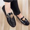 Men Oxford Shoes Crocodile Pattern Prints Classic Style Loafers Men's Dress Shoes Round Head Wedding Office Leather Shoes Male