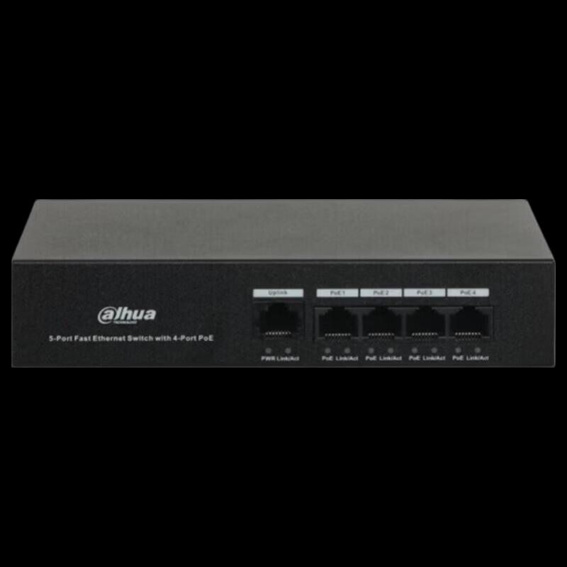 Dahua 5-Port 100Mbps PoE Network Switch CN Plug (adapter Included)