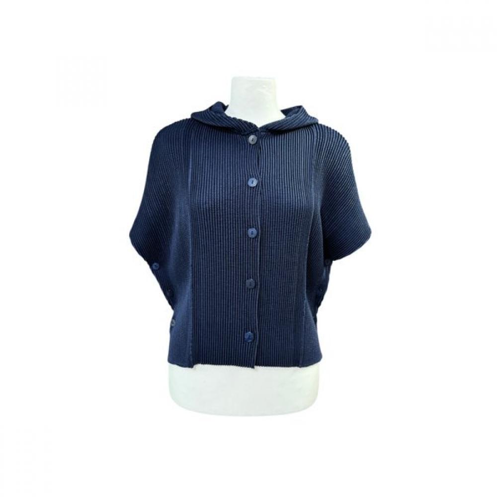 LA VITA JUNKO Button Up Hood Short Sleeve Vest Ltsvt003 