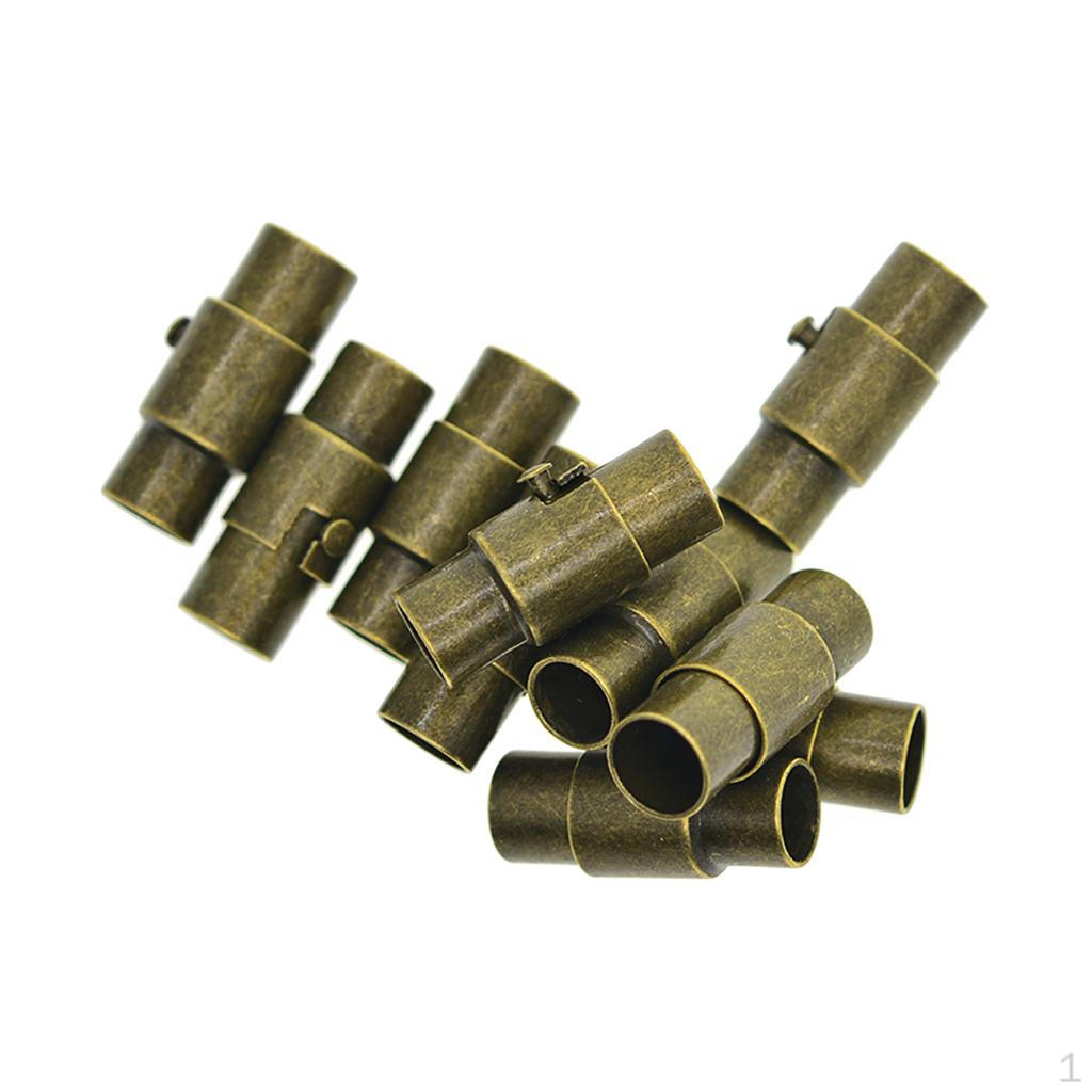 10Sets 6mm Leather Glue In Magnetic Clasps Bracelet DIY
