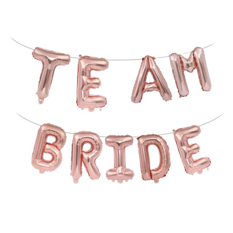 Rose Gold 'Bride to Be' Balloon Set for Wedding or Valentine's Day Party