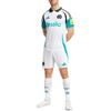 Adidas Newcastle United FC 24/25 Third Slim Fit Comfortable Ribbed Polo Letter Print Short Sleeve Retro Football Shirt Men Tops White Green JJ4460