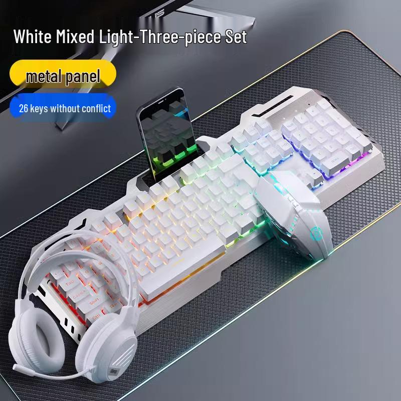 Maverick Mechanical Gaming Keyboard, Mouse, and Headset Set - Wired Esports Peripherals.