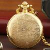 Motorcycle Luminous LED Flash Motorbike Moto Quartz Pocket Watch Carved Chain Clock Gift for Men Women