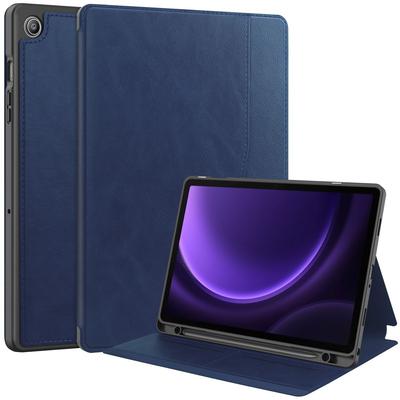 Case for Samsung Galaxy Tab S10 Lite / S10 FE / S9 FE, Business Card and Pen Slot, Blue