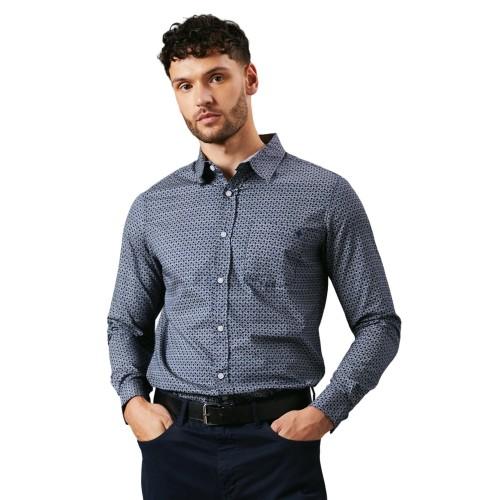 Maine Mens Abstract Shape Print Long-Sleeved Shirt
