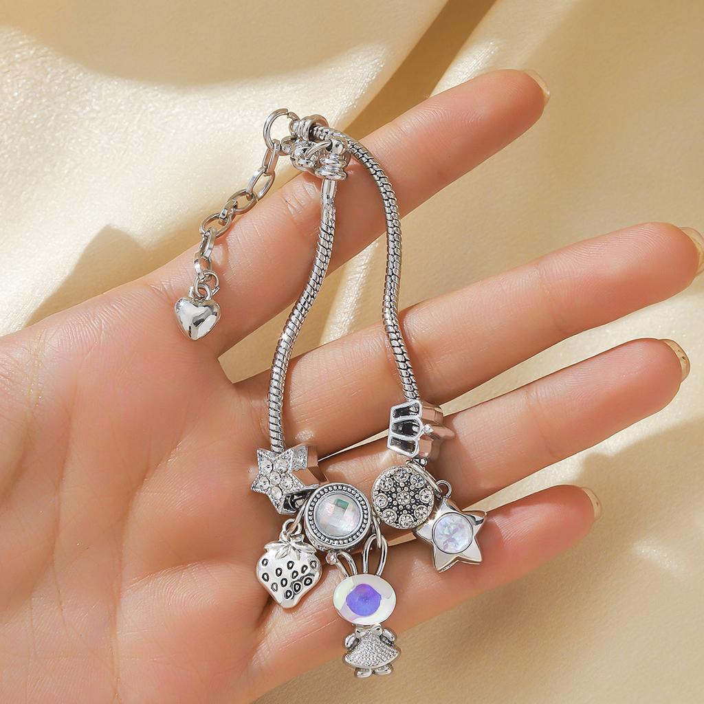 1PC Women's Fashion Pan Family Multi Element Star Moon Beaded Bracelet Date Travel Banquet Party Holiday Dressing Gift