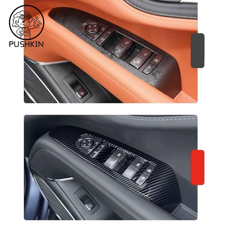 LHD RHD for BYD Sealion 7 Sea Lion 07 EV 2024 2025 ABS Carbon Window Lift Switch Ac Vent Door Handel Cover Gear Shift Panel Trim