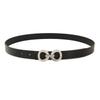 Women's Versatile 8-Figure Buckle Leather Waist Belt - Thin, Simple, Waist-cinching Fashion Accessory