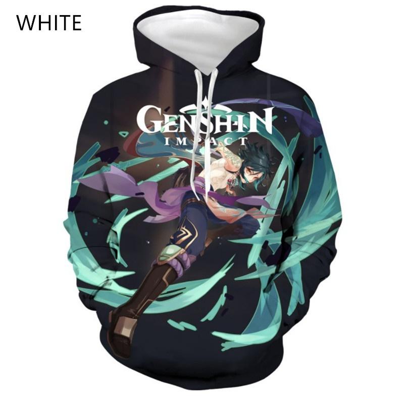 Nova MODA Moletom com capuz feminino/masculino Genshin Impact estampado moletom esportivo casual