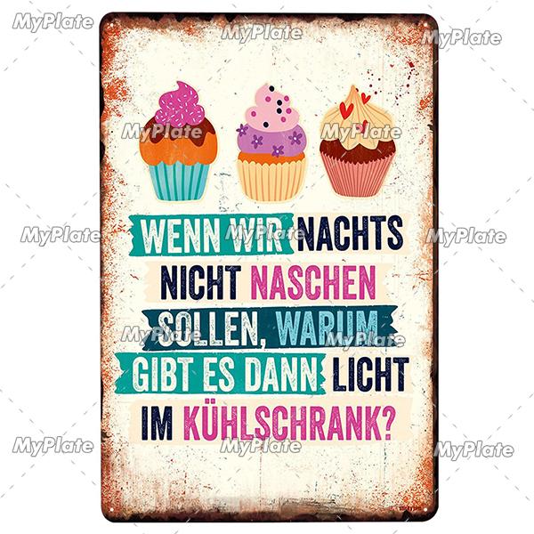 Cupcake Vintage Tin Sign Metal Sign Decorative Plaque Wall Decor Man Cave Club Decoration