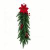 Poinsettia Berries Decor Christmas Wreath Plastic Christmas Wall Decorative  Christmas Decor