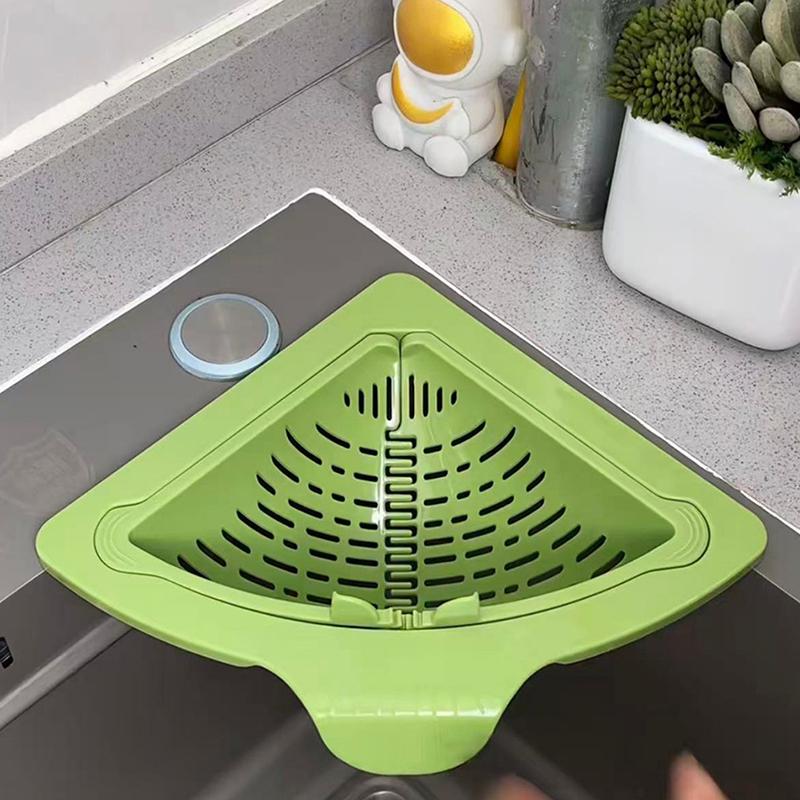 

Drain Basket Sink Strainer With Handle Food Slag Strainer Kitchen Supplies Drain Trap Kitchen Accessories Food Residue Processor зелёный