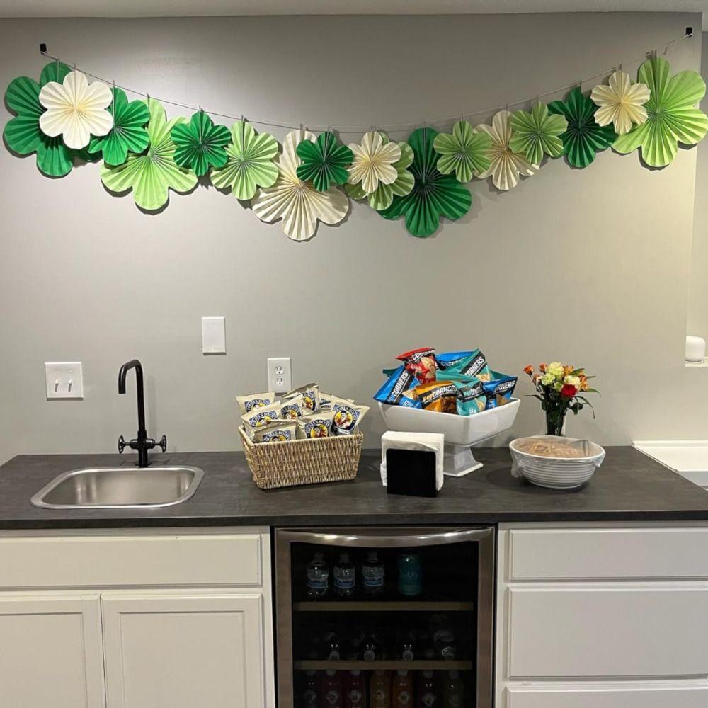 9PCS Photography Props Hanging Decorations Background Paper Floral  Wedding