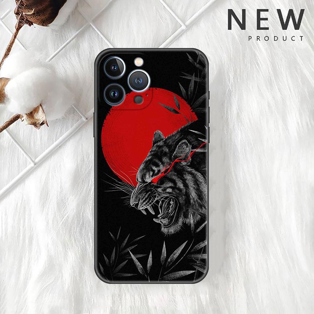 Samurai Oni Maske Hülle Für Apple iPhone 11 13 14 12 Pro Max 7 8 XR X 6 5 5S SE 2022 13ProMax Schwarz Silikon Handy Funda