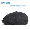 Winter Thick Warm Newsboy Caps Men Soft Octagonal Hat For Male Detective Hats Retro Driver Flat Caps