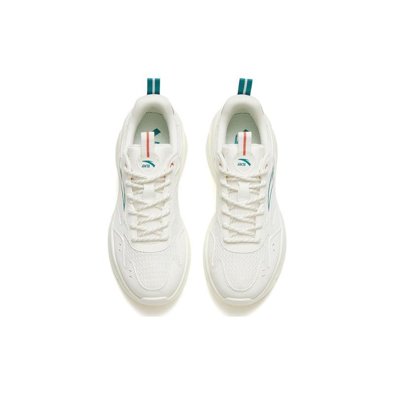 Anta Wear-resistant Non-slip And Breathable Low-Top Sports Casual Shoes Women's White Gray Green Sneakers 922328815-1