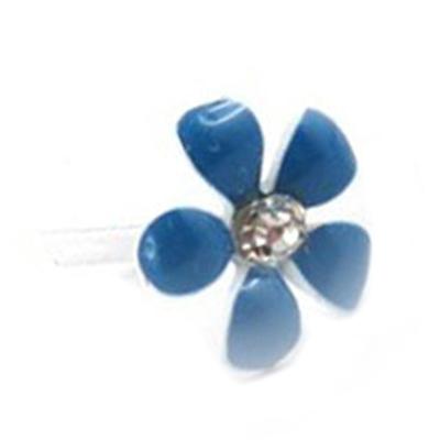 [R8346] - Children's Ring 'Le Monde De Coralie' Blue (flower) - 15mm