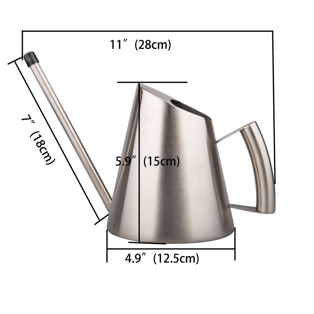 IMEEA Watering Stainless for Indoor Silver Can, Steel, 900ml, Gardening, Use,