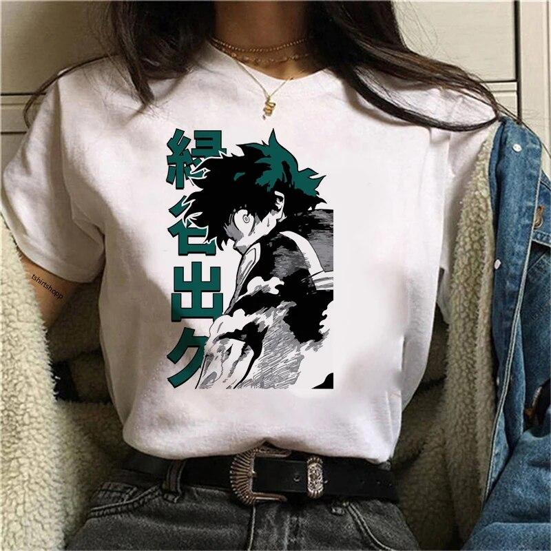 Anime Clothes Shoto Todorok TShirt Deku Harajuku TShirts My Hero Academia T-Shirt Boku No Hero Academia Tshirt Bakugou TShirt Unisex