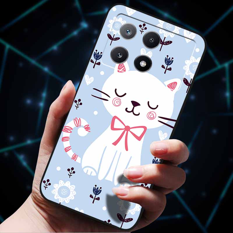 3D Flowers Emboss Fundas For Poco X6 Pro Case Soft Silicone Phone Case for Xiaomi Poco X6 Pro Poco X 6 Pro X6Pro Pocox6 Pro Bags
