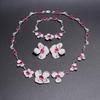 French Court Zircon Flower Earrings Bracelet Necklace Jewelry Set Light Luxury High-end Jewelry