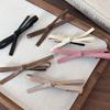 Retro Schlichte Kaffeefarbene Leder Schleife Haarspangen Kopfschmuck Für Frau Mädchen Süße Haarnadeln Haarspangen Mode Haaraccessoires Neu
