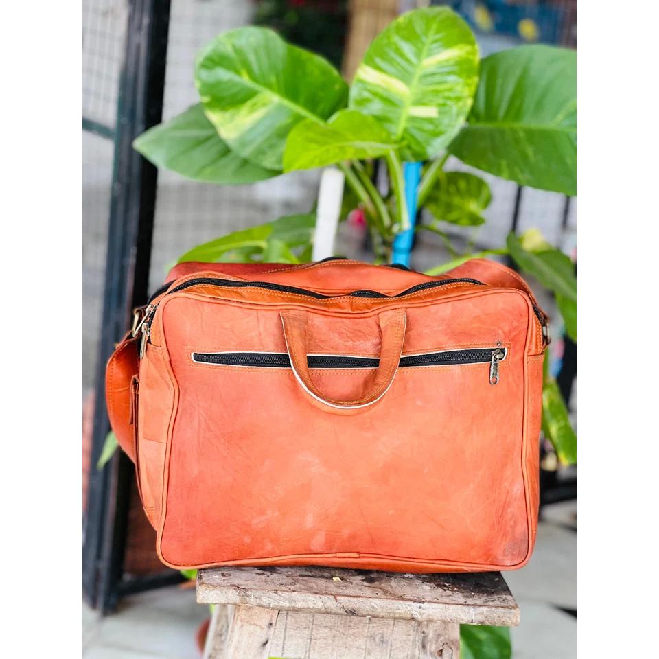 Bag Goat Proter Leather Laptop Genuine Men's Shoulder Briefcase