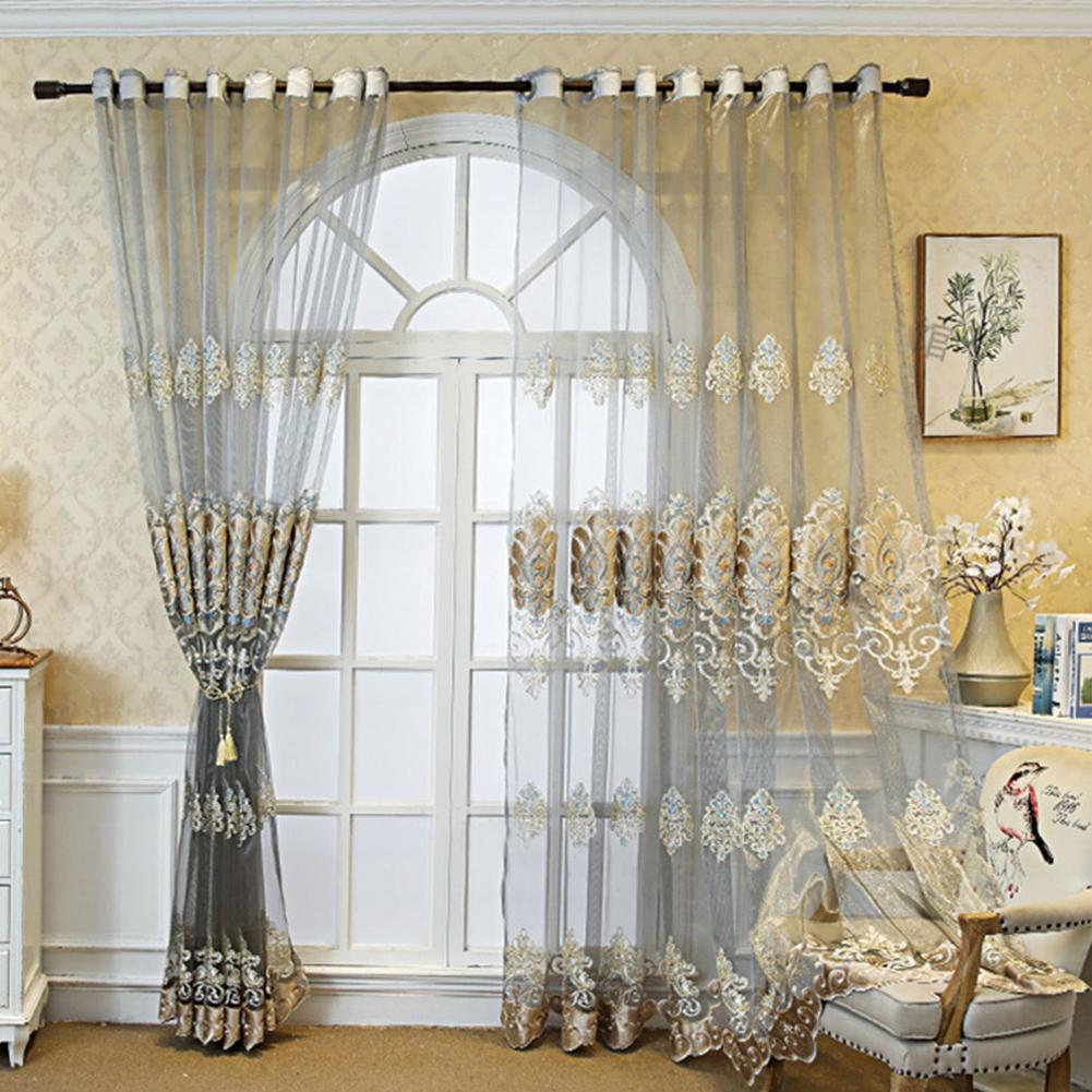 1PC Nuan Series 10-20% Blackout European Style Embroidered High-end Atmospheric Sheer Curtain for Living Room Bedroom Home Decor