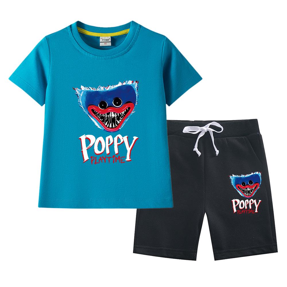 Bobo Boys Reiner Baumwoll Sommer 2023 Kinder Kurzarm und Shorts Set