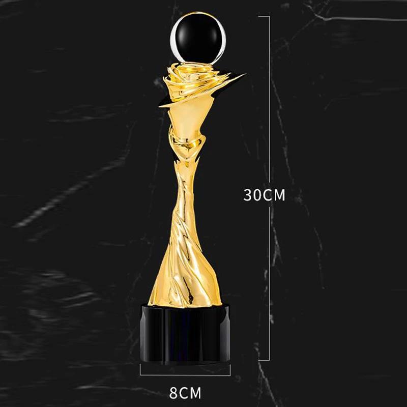 

Customized Creative Resin Trophy, Gold, Silver, Bronze, Crystal Base, Annual Meeting, Employee Honor Awards, Commemoration, 1Pc