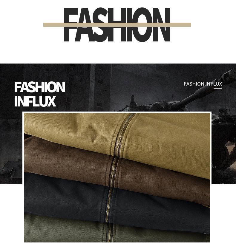 Herren Doppelseitige Air Force Pilotenjacke - Warm mit Samtfutter, Dicke Reine Baumwolle, Herbst/Winter Oberbekleidung