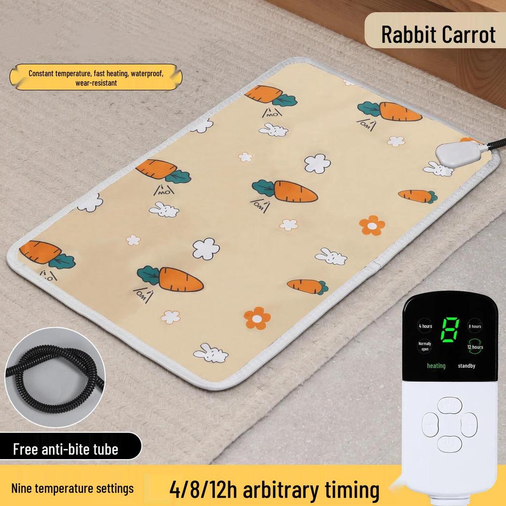 Elektrische Heizdecke für Haustiere: Auslaufsichere, bissfeste Konstanttemperatur-Matte für Katzen und Hunde