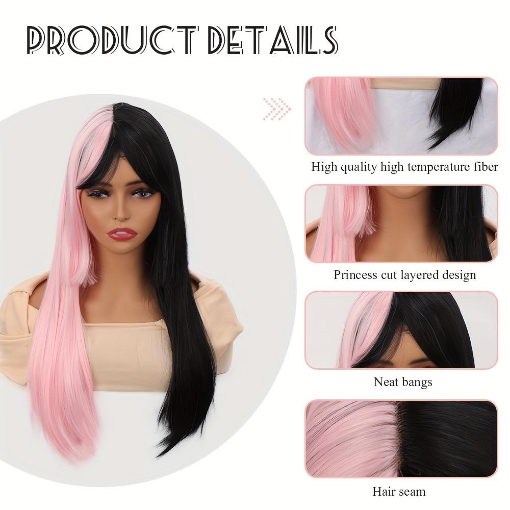 Synthetic Hair Long Straight Dual Color Role-playing Headpiece Wig Used To Decorate Halloween, Thanksgiving, Christmas