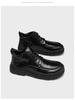 Herren Echtleder Martin Boots im Britischen Stil - Lässig, Modisch, Hochschaft, Vielseitig, Atmungsaktiv, Trendige Schuhe mit dicker Sohle