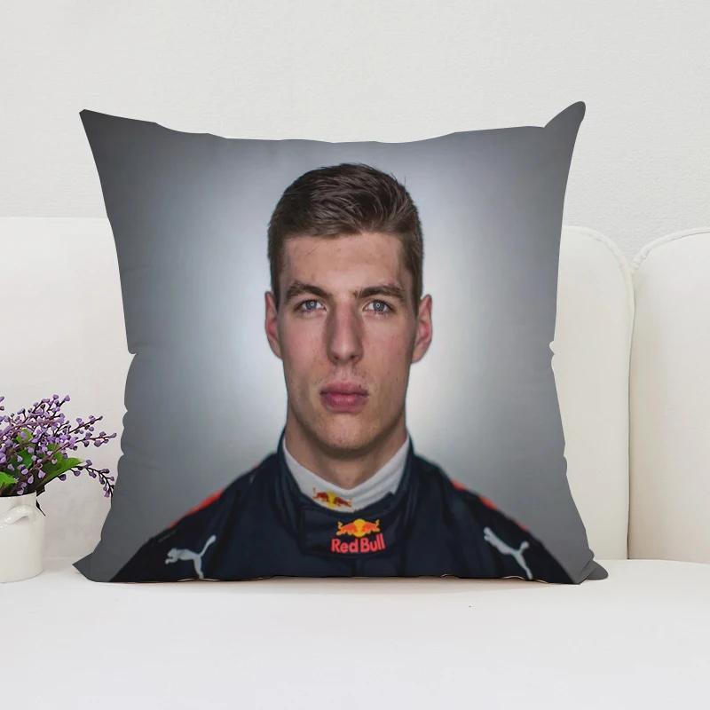 

Наволочка 45x45см Подарунок для фаната М-Макса Ферстаппена Чохол для подушки на диван Двосторонній принт Короткий плюш Подушка для попереку на крісло 18x18Inch