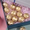 652F 20Pcs Clear Chocolate Bouquet Holder Round Candy Holder Plastic Chocolate Box for Wedding Valentines Birthday