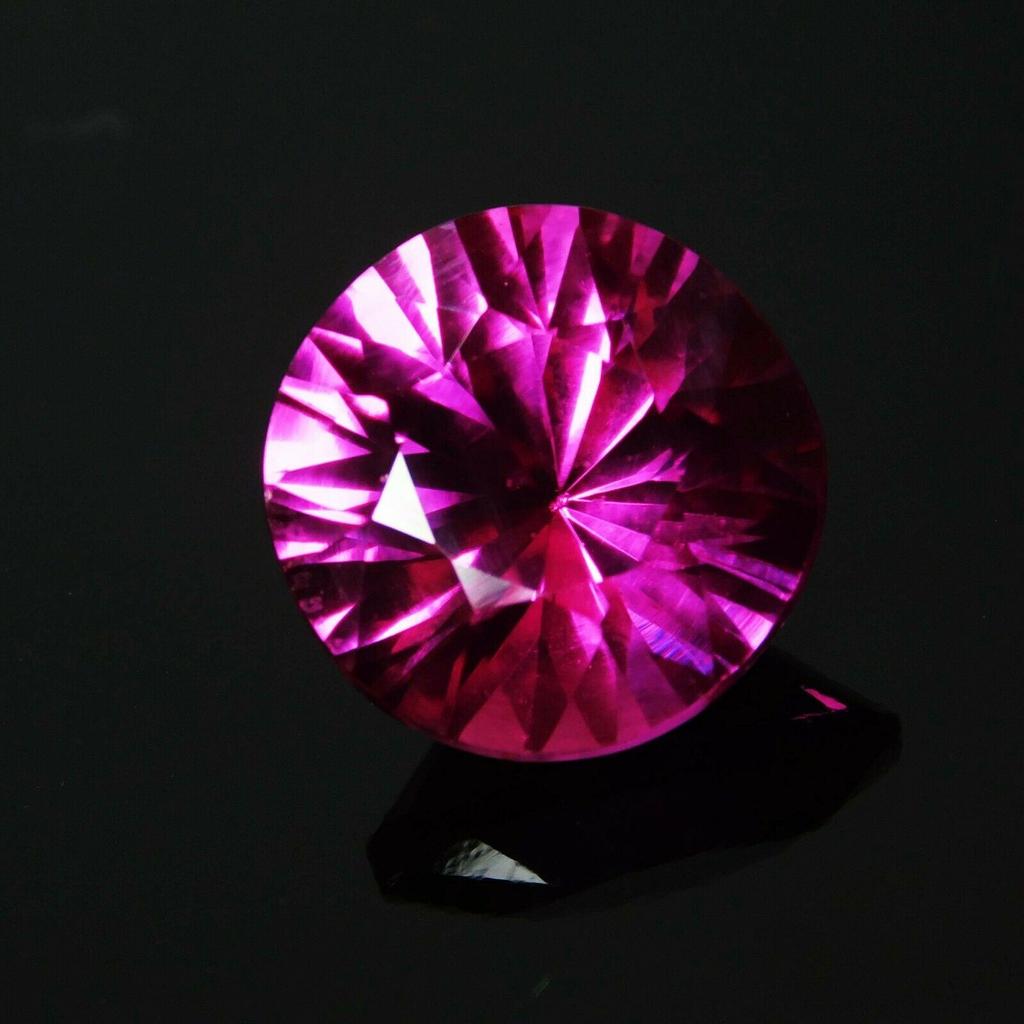 8 Carat Natural Pink Tourmaline Round Cut Earring Size Loose Gemstone CERTIFIED A-52 00B