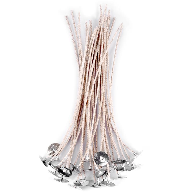 30 Stück/Set Original Rauchfreie Kerzendochte Sojawachs-Kern Gewebter Baumwollkern Kerosinlampe Wachslinie Holz-Zubehör Kerzenherstellung