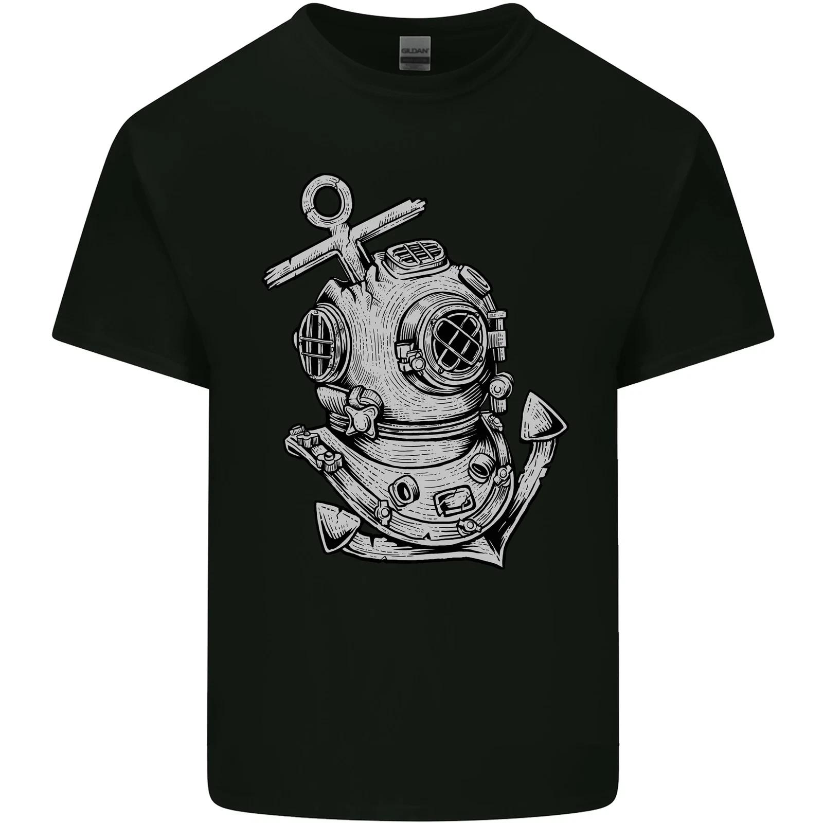 Scuba Diving Anchor Diver Sailing Sailor Kids T-Shirt Childrens M