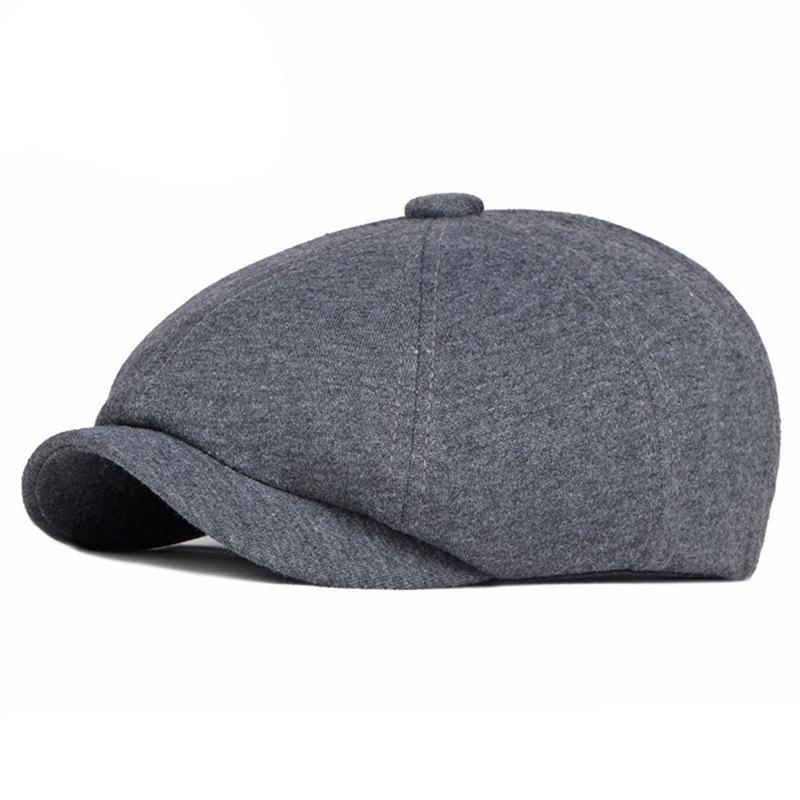 Unisex Vintage Cotton Duckbill Cap: Spring, Autumn & Winter Retro Solid Beret