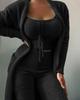 2026 Women's Plush Three-Piece Lace-Up Pajama Set - Casual Home Wear