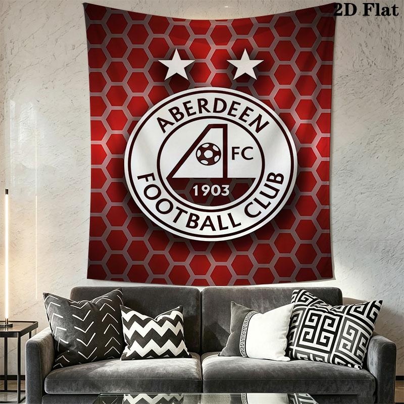 Aberdeen logo Wall Hanging Printed Fabric Blanket Decorative Tapestries for Bedroom Living Room Home Decor