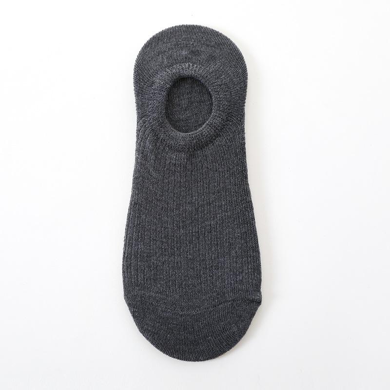 Dámské jarní a letní nové univerzální jednobarevné silikonové protiskluzové neviditelné ponožky do lodiček s vertikálním pruhem
