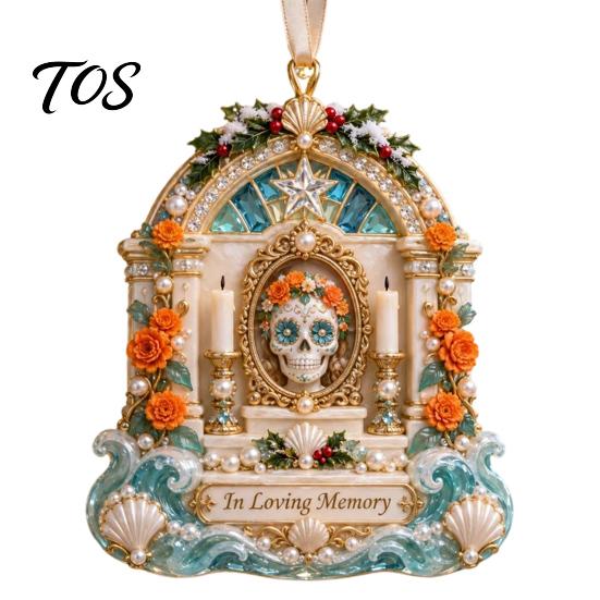 Durable Acrylic Ornaments Day of The Dead Ornament, Mexcian Flower Skeleton Hanging Decoration, Dia Indoor Home Accents De Los Muertos Sugar