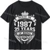 2024 Unisex Summer Tops Tshirt Vintage 1987 Classics Tshire Streetwear Printed Tshirt Top  Retro Style Tshirt