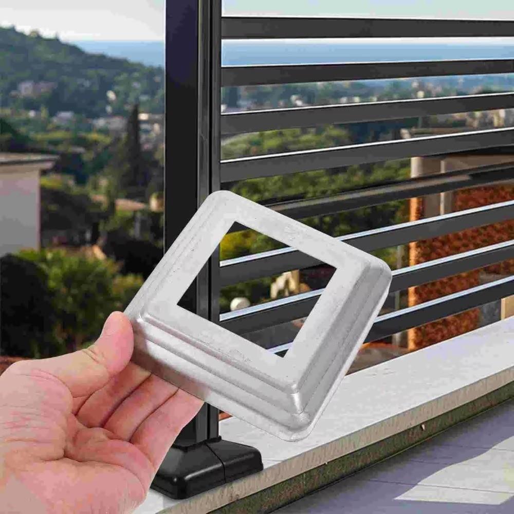 3pcs 304 Stainless Steel Flange Cover Square Guardrail Foot Cover  Staircase Handrail Guardrail